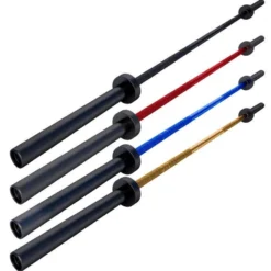 Gorilla Sports Langhantel Olympia Cerakote 220 cm mit Verschlüssen Schwarz / Rot Online