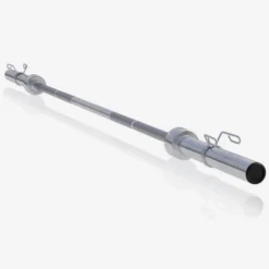 Gorilla Sports Langhantel Olympia 218 cm mit Verschlüssen Silber