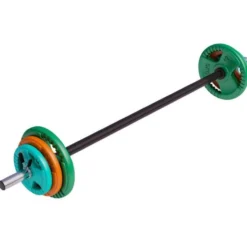 Gorilla Sports Langhantel Set Aerobic Gummi Gripper 19,5 kg Verschieden
