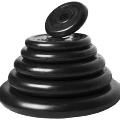 Gorilla Sports Langhantel Set Gummi 100 kg mit Sternverschlüssen Silber / Schwarz Discount