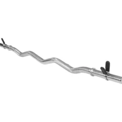 Gorilla Sports Langhantel Set Gusseisen 108 kg mit Federverschlüssen Silber Clearance