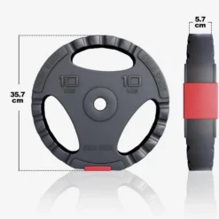 Gorilla Sports Langhantel Set Kunststoff Gripper 100 kg mit Sternverschlüssen Silber / Schwarz Sale