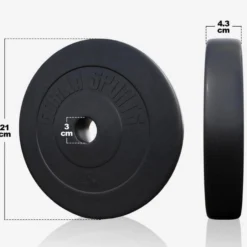 Gorilla Sports Langhantel Set Kunststoff 60 - 130 kg mit Sternverschlüssen Silber / Schwarz