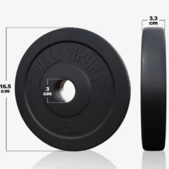 Gorilla Sports Langhantel Set Kunststoff 60 - 130 kg mit Sternverschlüssen Silber / Schwarz