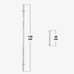 Gorilla Sports Langhantel Set Kunststoff 60 - 130 kg mit Sternverschlüssen Silber / Schwarz Outlet