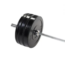 Gorilla Sports Langhantel Set Olympia Bumper Plates 140 kg Schwarz Clearance