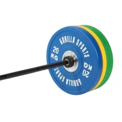Gorilla Sports Langhantel Set Olympia Bumper Plates PRO 140 kg Verschieden Outlet