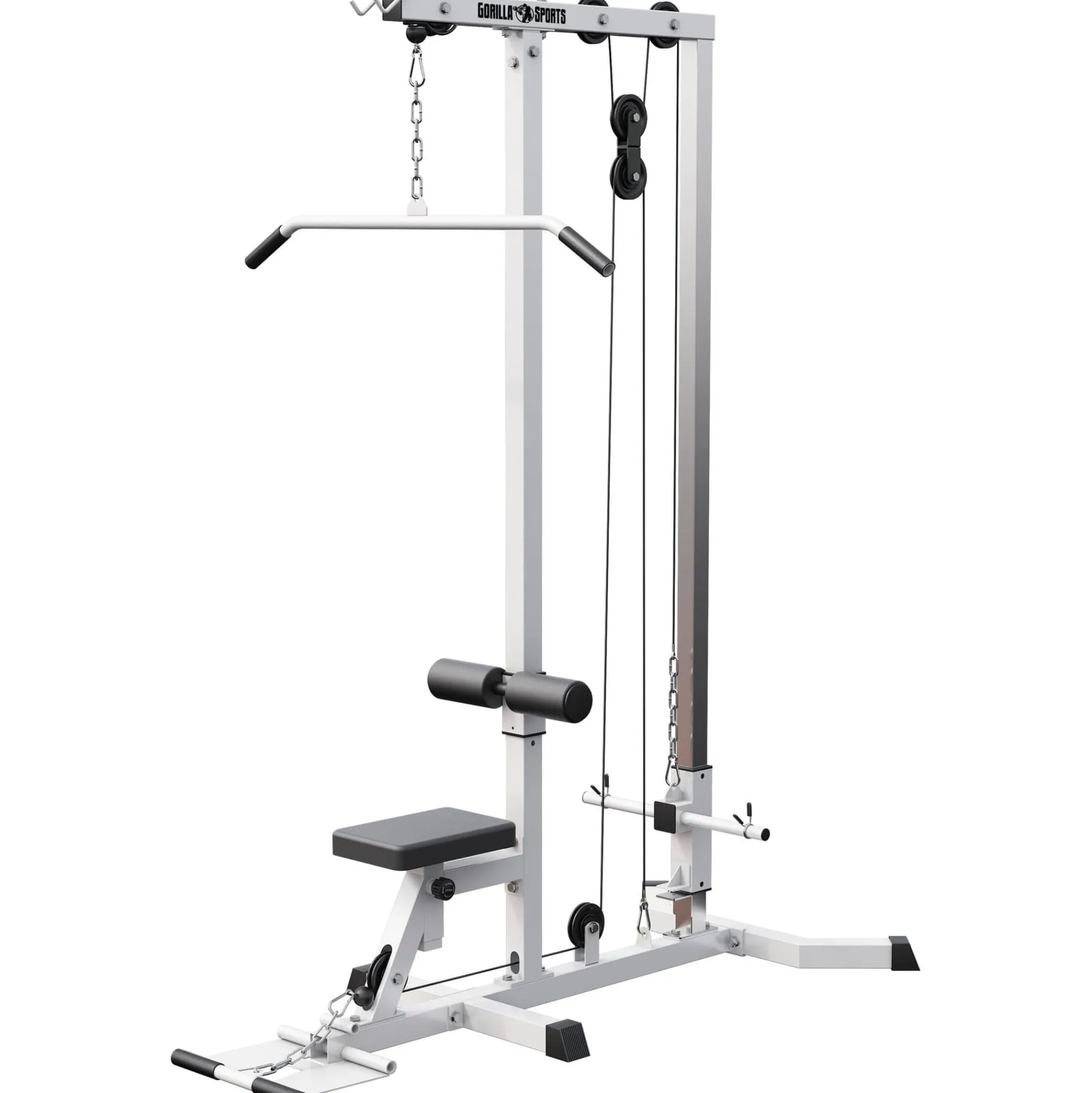 Gorilla Sports Latzugmaschine Weiss Online