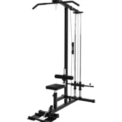 Gorilla Sports Latzugmaschine höhenverstellbar Schwarz Outlet