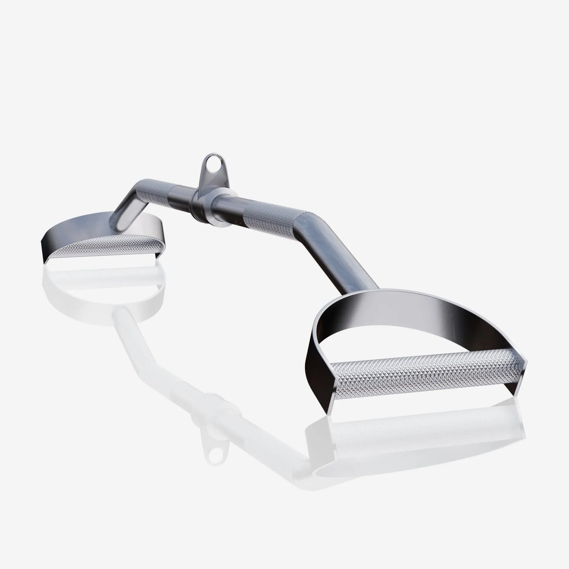 Gorilla Sports Latzugstange mit Hufgriff gebogen inkl, Drehgelenk Silber New
