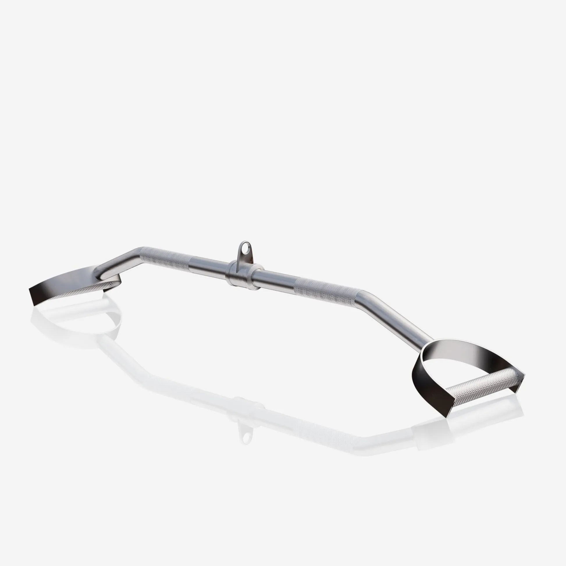 Gorilla Sports Latzugstange mit Hufgriff gebogen inkl, Drehgelenk Silber New