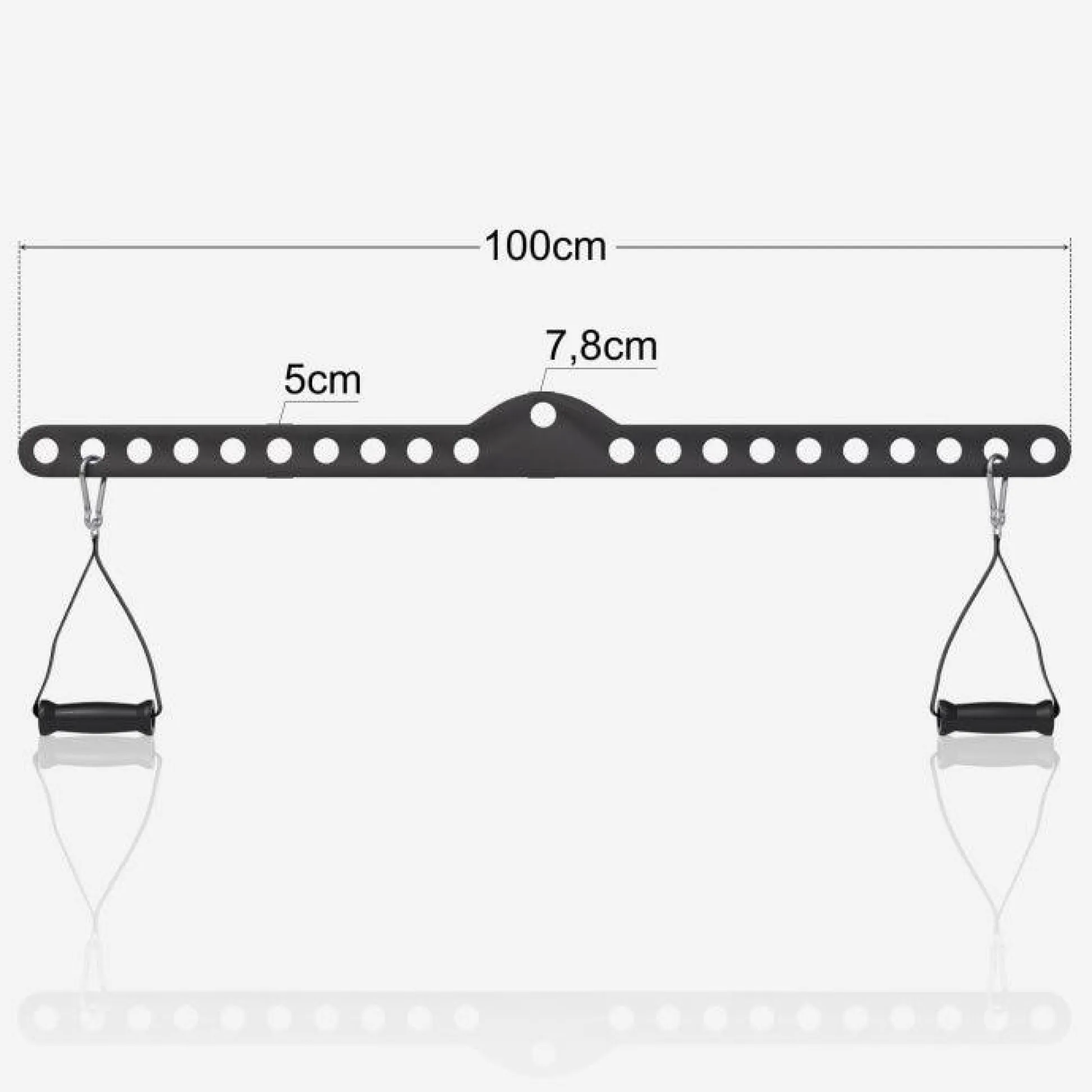 Gorilla Sports Latzugstange Multi Bar mit 2 Einhandgriffen Mattschwarz Clearance