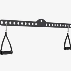Gorilla Sports Latzugstange Multi Bar mit 2 Einhandgriffen Mattschwarz Outlet