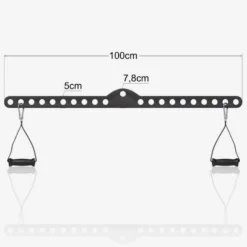 Gorilla Sports Latzugstange Multi Bar mit 2 Einhandgriffen Mattschwarz Outlet