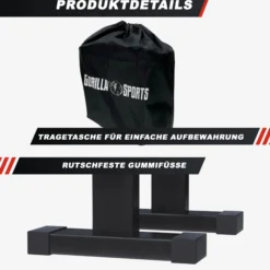 Gorilla Sports Liegestützgriffe 2er Set Holzoptik