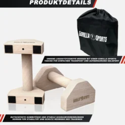 Gorilla Sports Liegestützgriffe 2er Set aus Holz Holzoptik Best