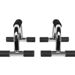 Gorilla Sports Liegestützgriffe 2er Set mit gepolsterten Griffen Schwarz / Silber Discount