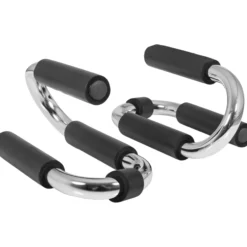 Gorilla Sports Liegestützgriffe 2er Set mit rutschfesten Griffen Schwarz / Silber Clearance