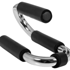 Gorilla Sports Liegestützgriffe 2er Set mit rutschfesten Griffen Schwarz / Silber Clearance