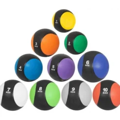 Gorilla Sports Medizinball aus Gummi 1 - 10 kg Schwarz / Grün Sale