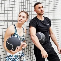 Gorilla Sports Medizinball aus Gummi Schwarz/Silber 1 - 10 kg Schwarz / Silber Sale