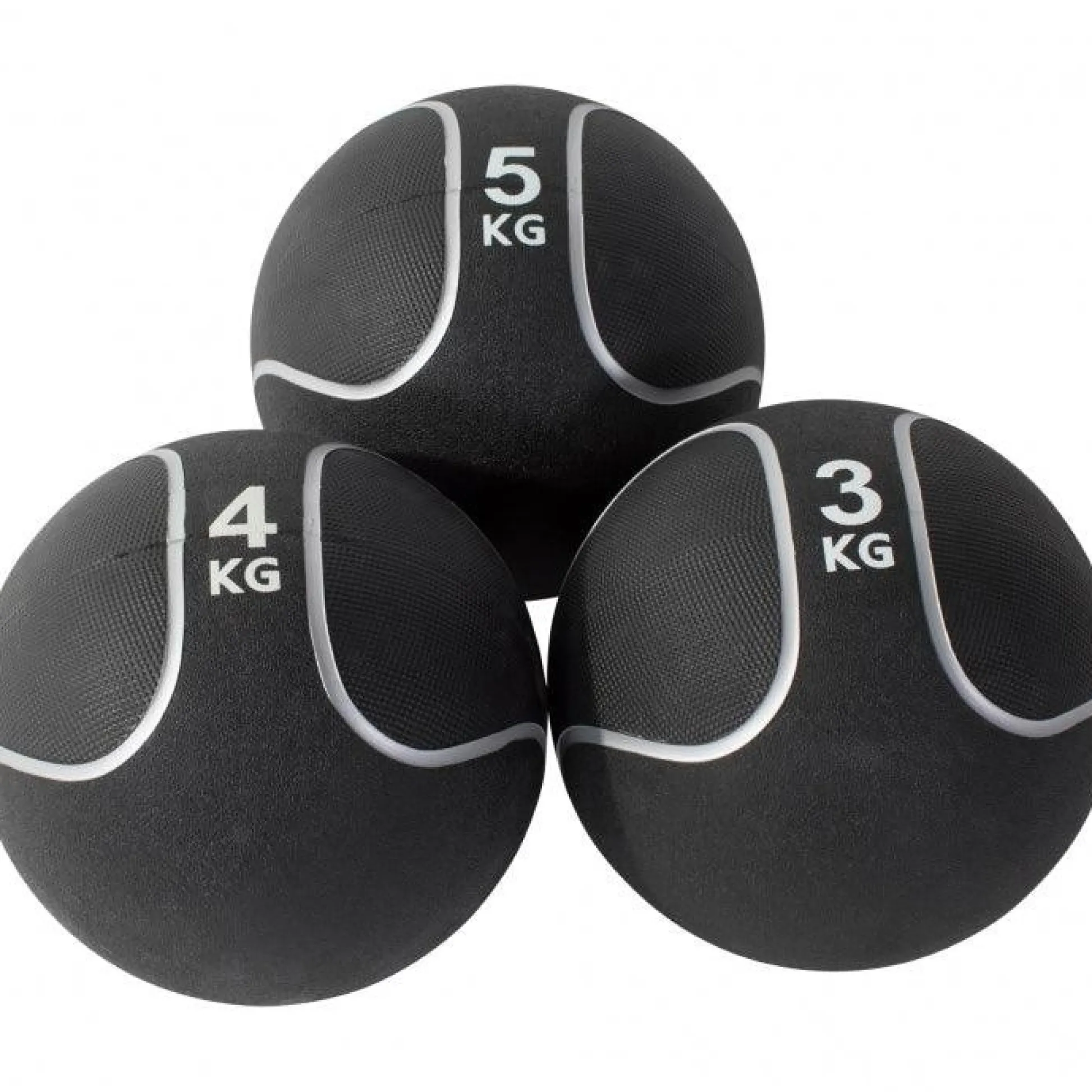 Gorilla Sports Medizinball aus Gummi Schwarz/Silber 1 - 10 kg Schwarz / Silber Sale