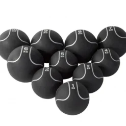 Gorilla Sports Medizinball aus Gummi Schwarz/Silber 1 - 10 kg Schwarz / Silber Clearance