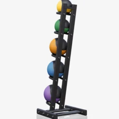 Gorilla Sports Medizinball Set aus Gummi inkl- Ständer 1 - 5 kg Schwarz / Rot Online