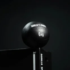 Gorilla Sports Medizinball Wall Ball aus Kunstleder 1 - 10 kg Schwarz Sale