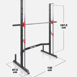 Gorilla Sports Multipresse Rack Schwarz / Rot / Silber Discount