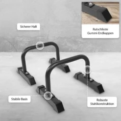 Gorilla Sports Parallettes Liegestützgriffe 2er Set 30 cm Blau Hot