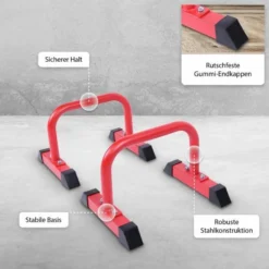 Gorilla Sports Parallettes Liegestützgriffe 2er Set 30 cm Schwarz Sale