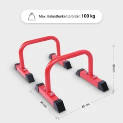 Gorilla Sports Parallettes Liegestützgriffe 2er Set 30 cm Schwarz Sale