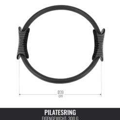 Gorilla Sports Pilates Ring gepolstert 39 cm Schwarz New