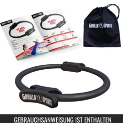 Gorilla Sports Pilates Ring rutschfest 36 cm inkl, Anleitung und Tragebeutel Türkis New