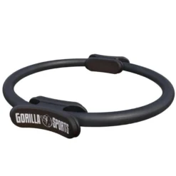 Gorilla Sports Pilates Ring rutschfest 36 cm inkl, Anleitung und Tragebeutel Grau Best