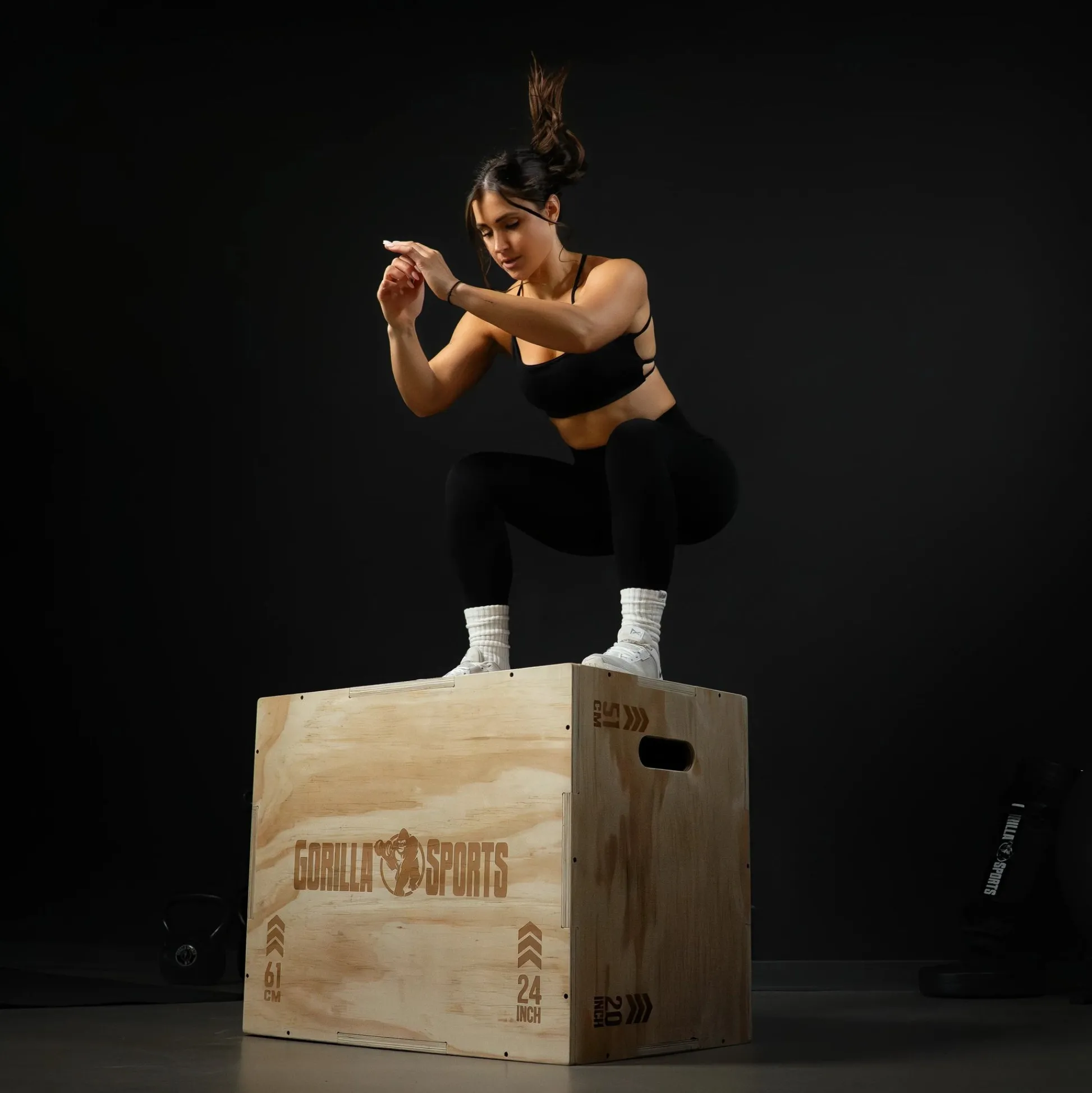 Gorilla Sports Plyo Box aus Holz 61 x 51 x 76 cm Braun Best