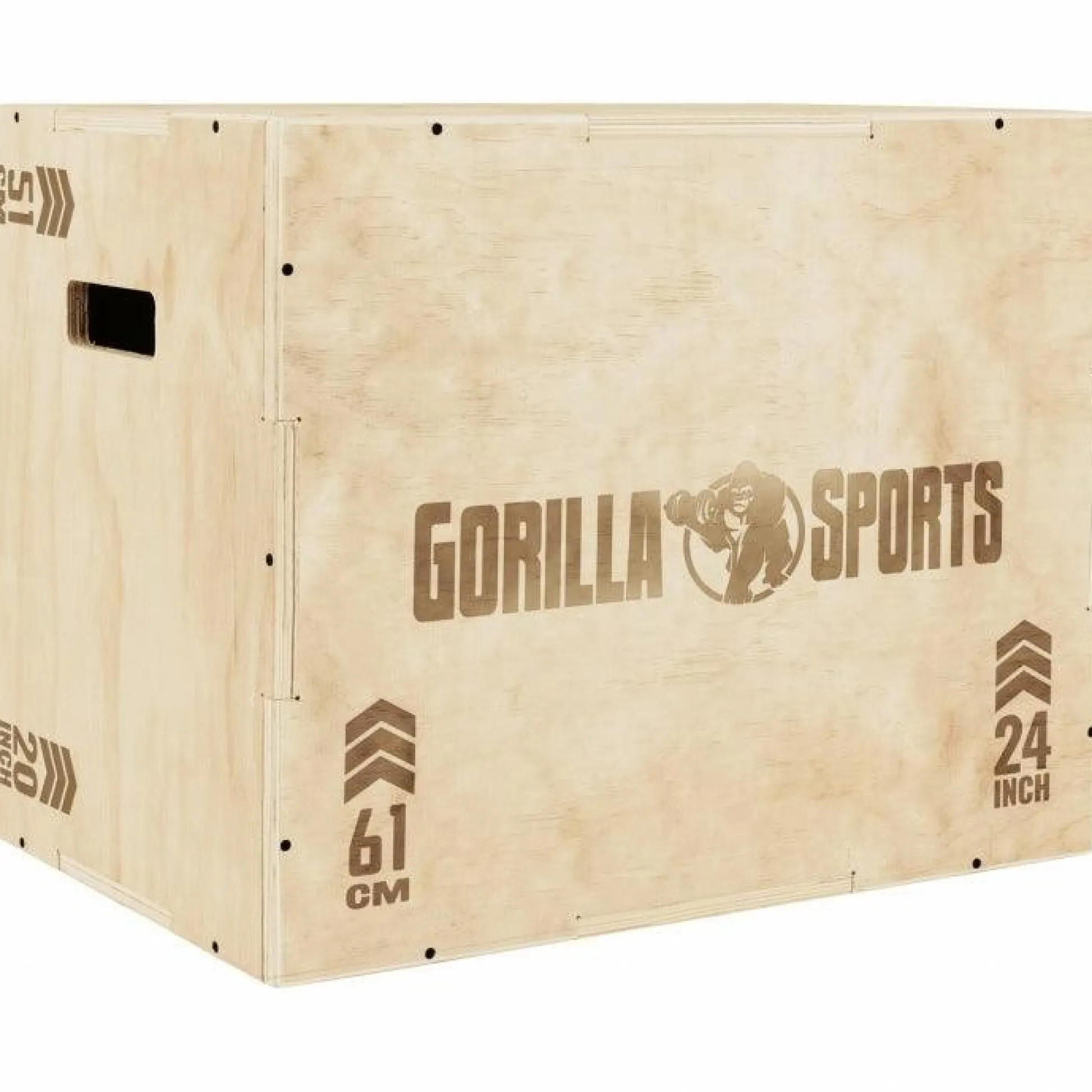 Gorilla Sports Plyo Box aus Holz 61 x 51 x 76 cm Braun Best