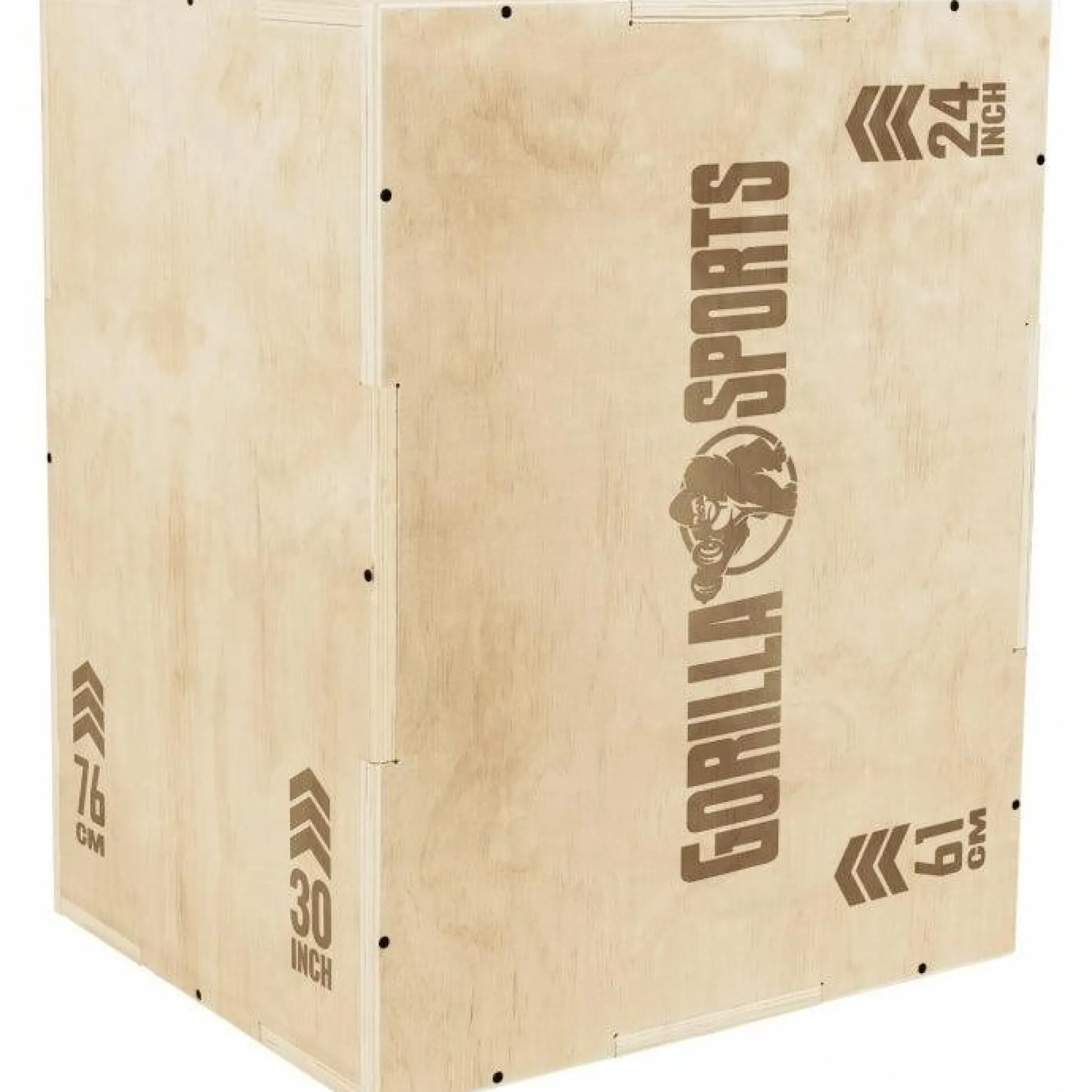 Gorilla Sports Plyo Box aus Holz 61 x 51 x 76 cm Braun Best