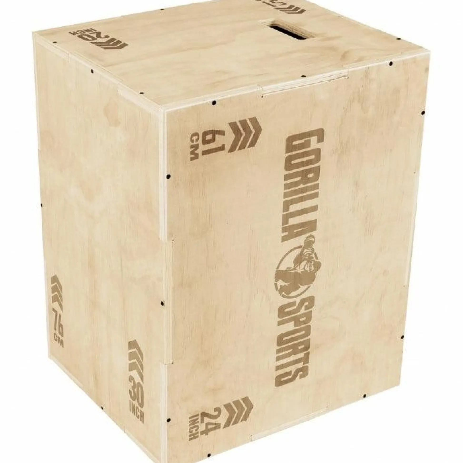 Gorilla Sports Plyo Box aus Holz 61 x 51 x 76 cm Braun Best