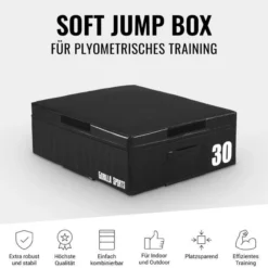 Gorilla Sports Plyo Box Soft mit Klettverschluss 15 - 60 cm Schwarz Best