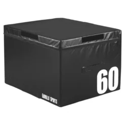 Gorilla Sports Plyo Box Soft mit Klettverschluss 15 - 60 cm Schwarz Best