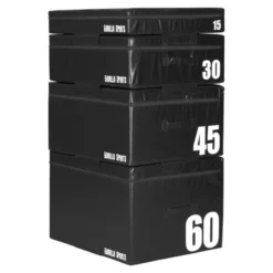 Gorilla Sports Plyo Box Soft mit Klettverschluss 15 - 60 cm Schwarz Hot