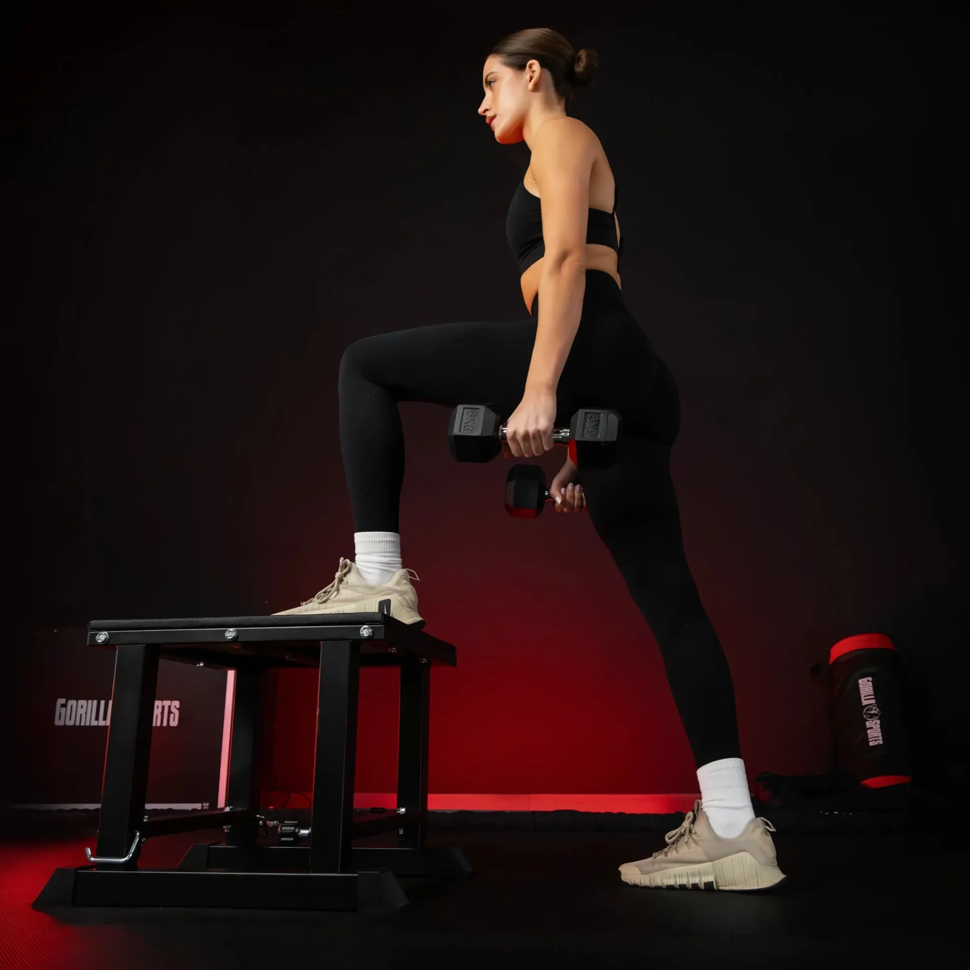 Gorilla Sports Plyo Box verstellbar mit rutschfester Oberfläche Schwarz Outlet