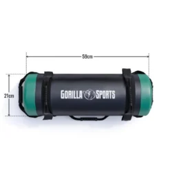 Gorilla Sports Power Bag aus Kunstleder 5 - 30 kg Schwarz / Gelb New