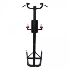 Gorilla Sports Power Tower Dip Station mit Klimmzugstange klappbar Schwarz / Rot Sale