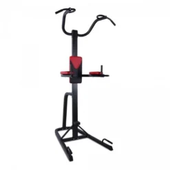 Gorilla Sports Power Tower Dip Station mit Klimmzugstange klappbar Schwarz / Rot Sale
