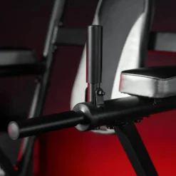Gorilla Sports Power Tower Dip Station mit Klimmzugstange Schwarz / Grau Clearance
