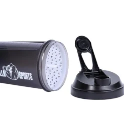 Gorilla Sports Protein Shaker mit Pulverfach 500 ml Schwarz Hot