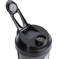 Gorilla Sports Protein Shaker mit Pulverfach 500 ml Schwarz Hot